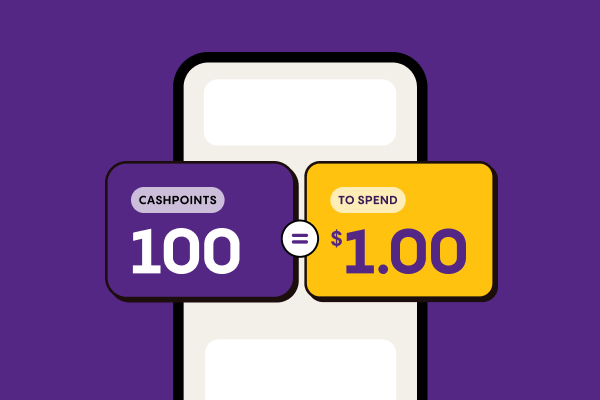 100 Cashpoints equals $1.00 to spend