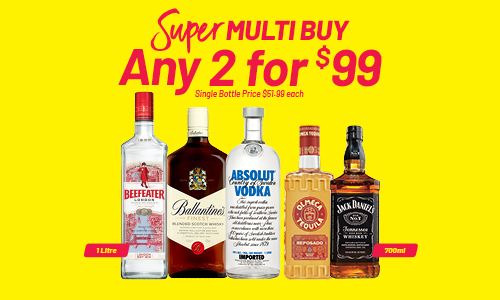 2 for $95 special offer on selected spirits