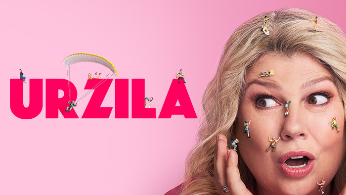 Hero image featuring Urzila Carlson, with small figurines crawling on her face, with the title Urzila in large letters.  