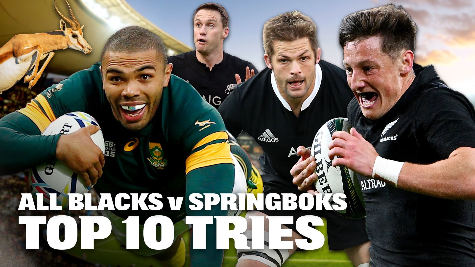 Top 10 Tries from All Blacks v Springboks history