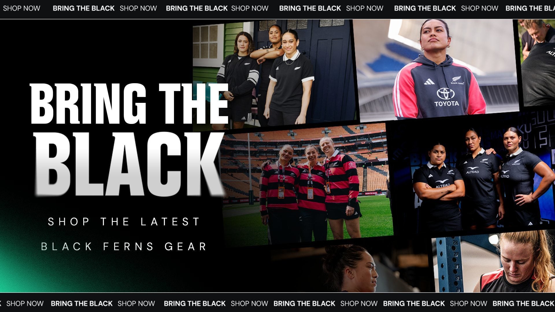 Bring the Black - Black Ferns supporters gear collage