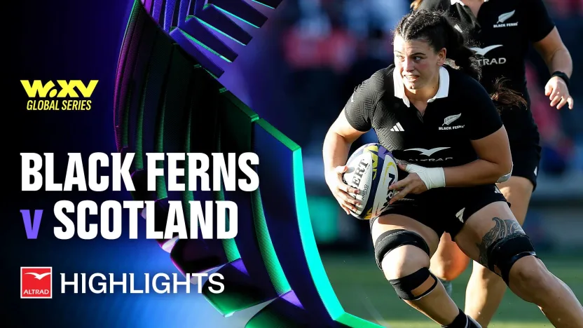 Black Ferns players in action against Scotland